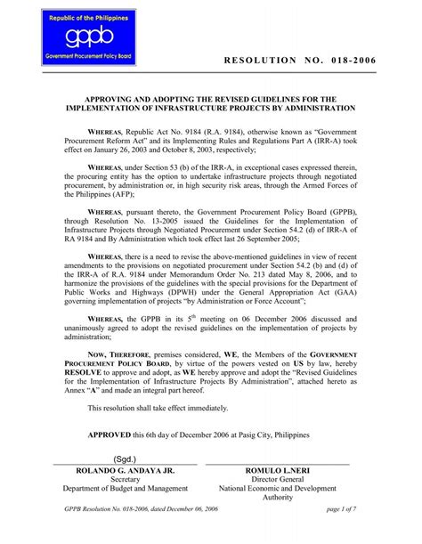 gppb resolution no. 018-2004|WHEREAS, Republic Act No .